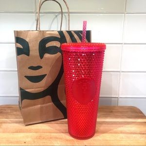 Starbucks 2019 Holiday Neon Pink Studded Tumbler